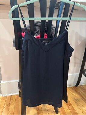 Banana Republic Black Silk-Blend V-Neck Spaghetti Strap Cami
